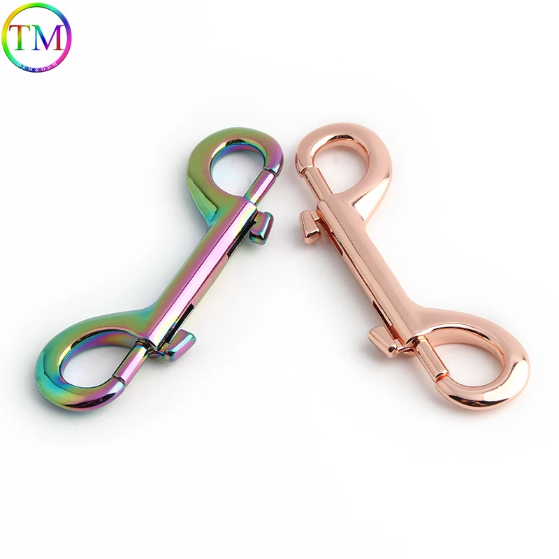 Rose Gold/Rainbow Snap Hook Trigger Swivel Eye Bolt For webbing Leather Craft Bag Strap Belt Hook Clasp Pet Dog Leash Clip
