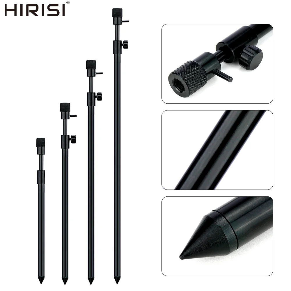 Set 2 supports de berge aluminium HIRISI 4 tailles ajustables - Pour alarmes et barres