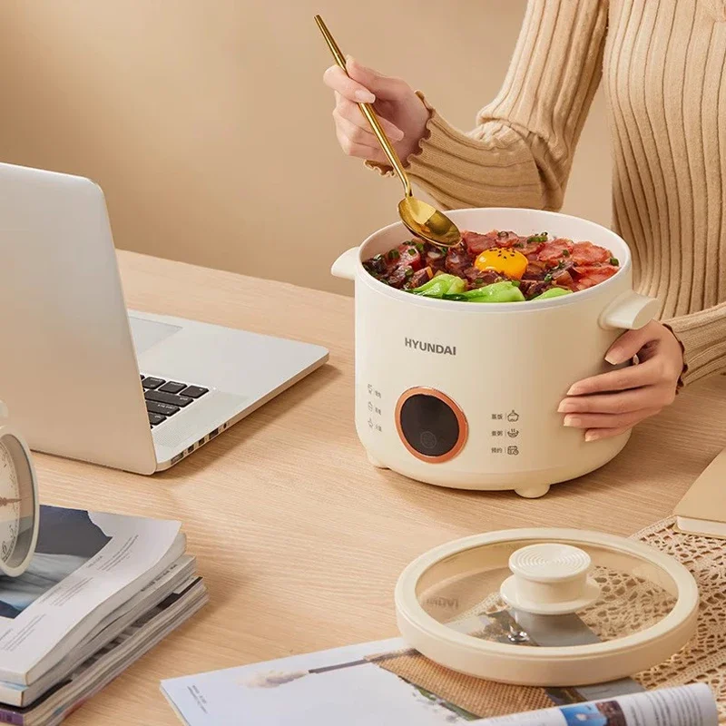 2.0L Electric Rice Cooker Cooking Pot Mini Multicooker Lunch Box Rice Cookers Hotpot Non-stick Electric Skillet Food Steamer 5