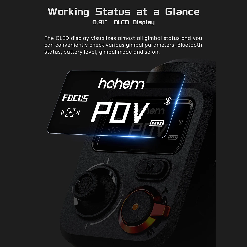 hohem iSteady M6 Kit 3-Axis Smartphone Gimbal Stabilizer Anti-shake Phone Vlog Gimbal 360&deg; Rotatable OLED Large Screen