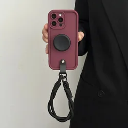 Silicone Wrist Strap Lanyard Phone Holder Case with Stand for Honor Magic 5 (A)
