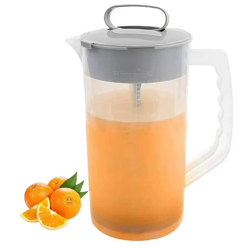 

2000ml Mixing Pitcher Juice Jugs With Wide Nozzle Tea Pitcher Juice Container Leak Proof Mixing Pitcher For Beverages Lemonade