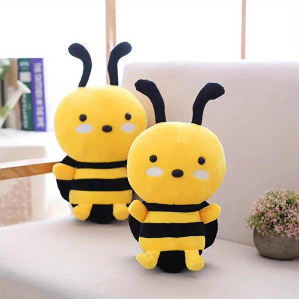 Yellow Little Bee Plush Pendant Soft Fabric Home Decorative doll