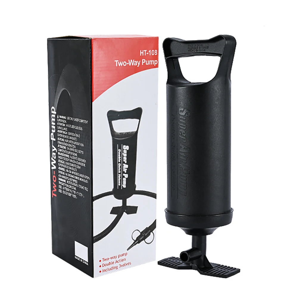 Pompe à air manuelle en PVC, pompe à air à main, gonflage rapide, pompe gonflable bidirectionnelle, adaptée aux piscines, matelas, jouets