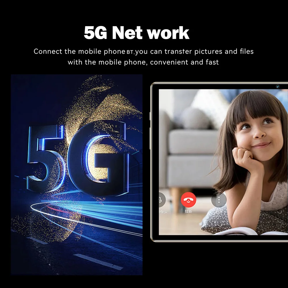 2025년형 10.1인치 대화면 태블릿 TAB 4GB+64GB 구글 블루투스 듀얼 카메라 3G 통화 지원 안드로이드 11 시스템 5000mAh