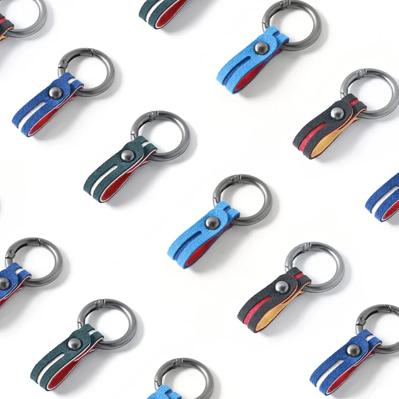 Luxury Alcantara Car Keychain Keyring Key Tag Accessory
