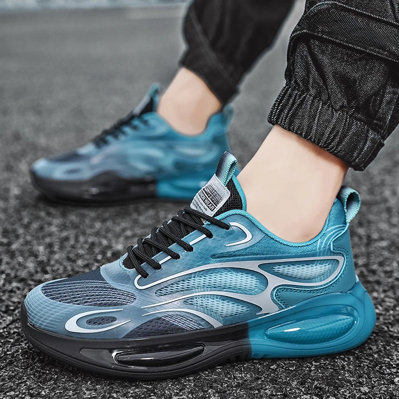 

Fashion Men's Shoes 2023 Summer Foreign Trade New Casual Trend Mesh Breathable Thick Sole Youth Sports Running Dad Shoes