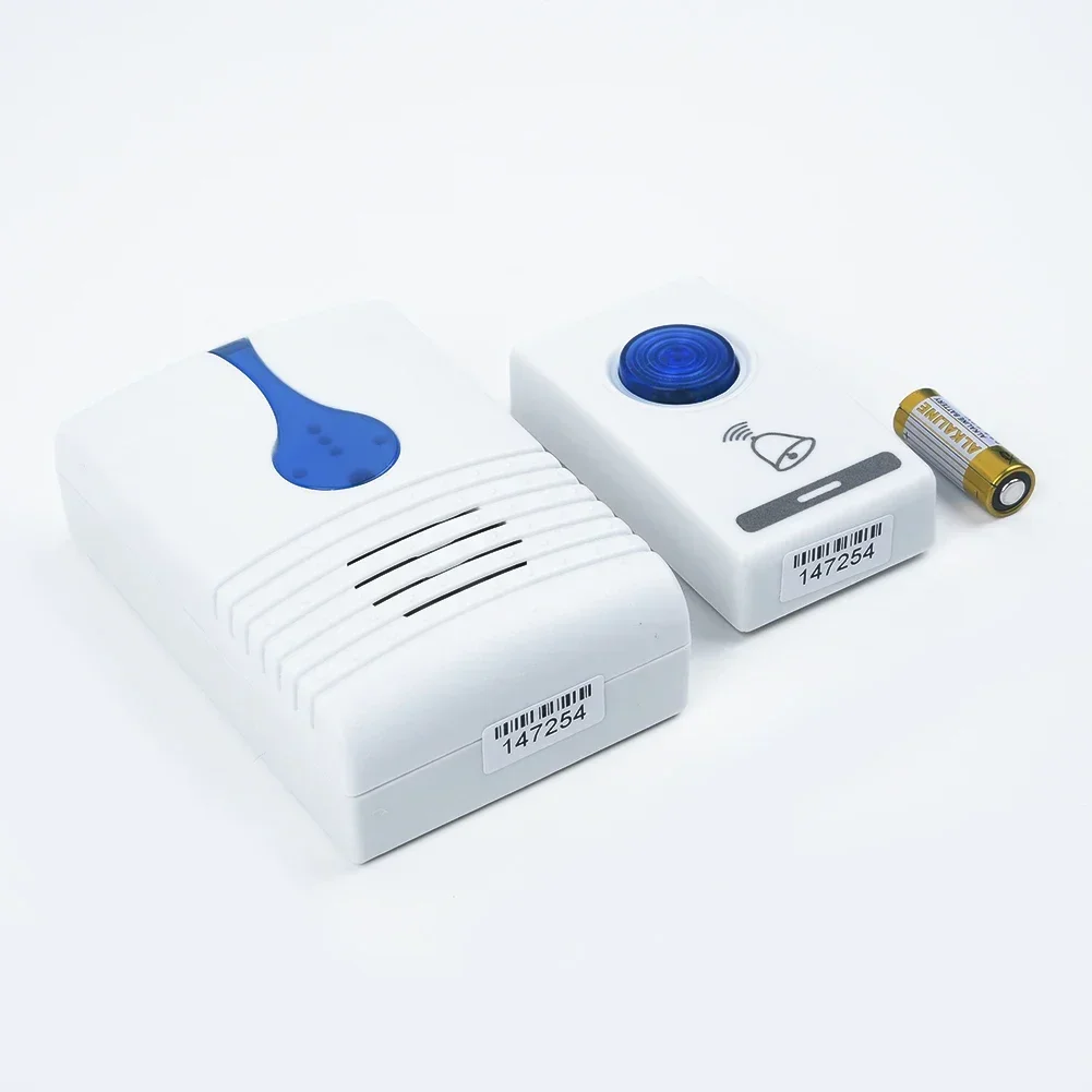 Door Bell Button Doorbell Receiver Remote Control Transmitter Wireless Waterproof Double Speakers IP44 100m