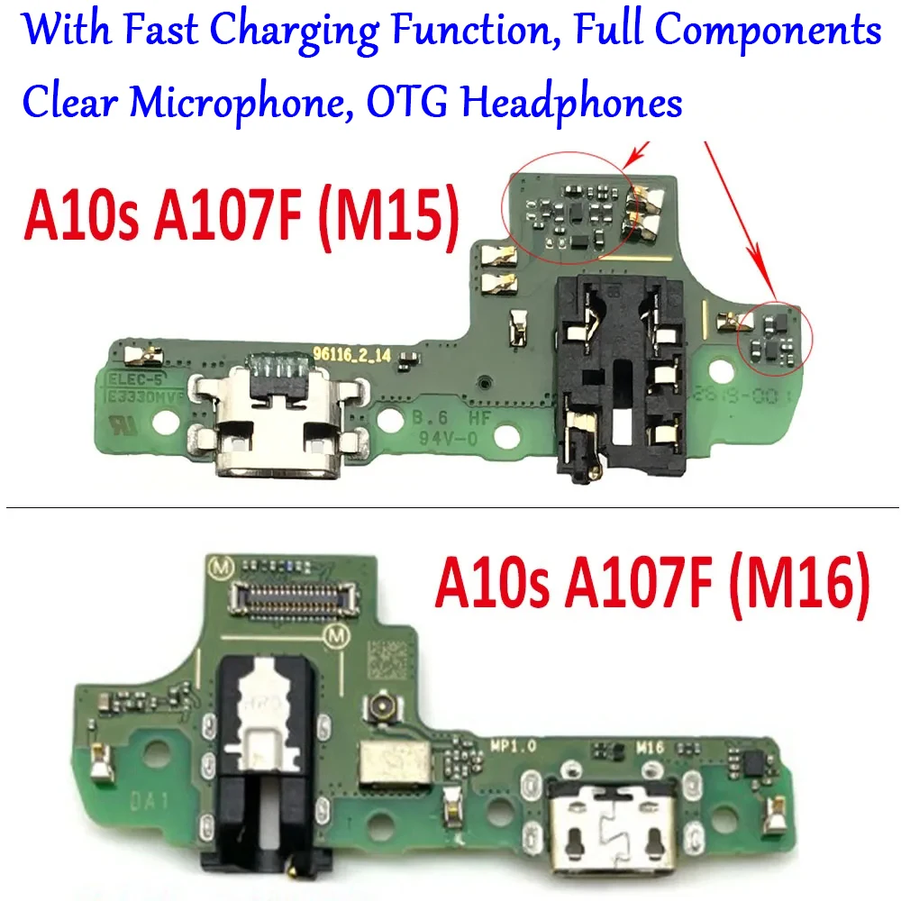 

For Samsung A10s A107F M15 M16 A20S USB Power Charging Connector Microphone Board Plug Port Dock Flex Cable