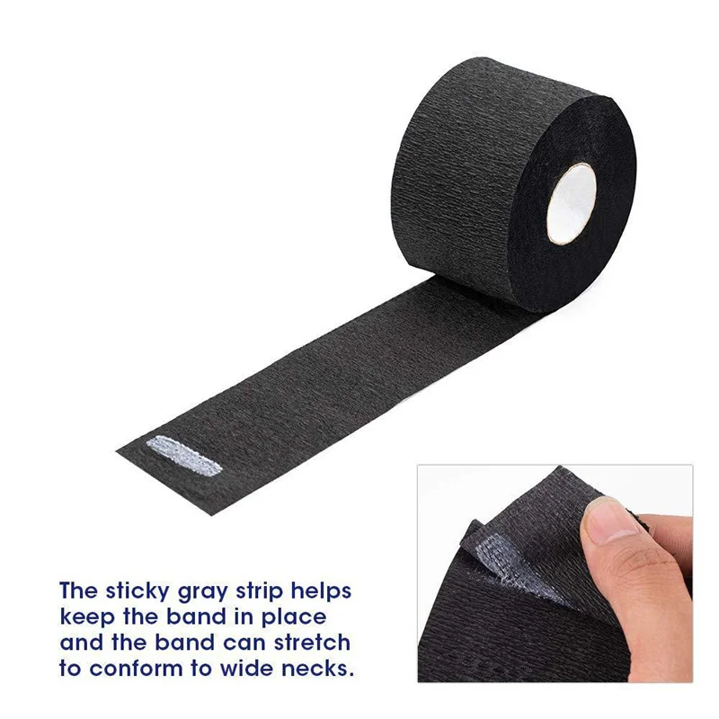 Disposable Stretchy Barber Paper Neck Strips 1 Roll 100 Strips Stretchy Paper Neck Band Protector For Hair Cutting Accessories