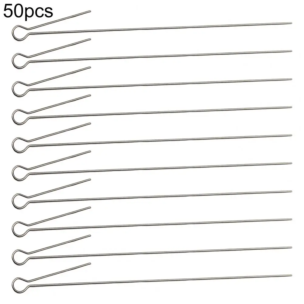 Rotating Sequin Steel Wire 50Pcs DIY Stainless Steel fishing lure Artificial bait hook Spinner Spoon Blades accessories