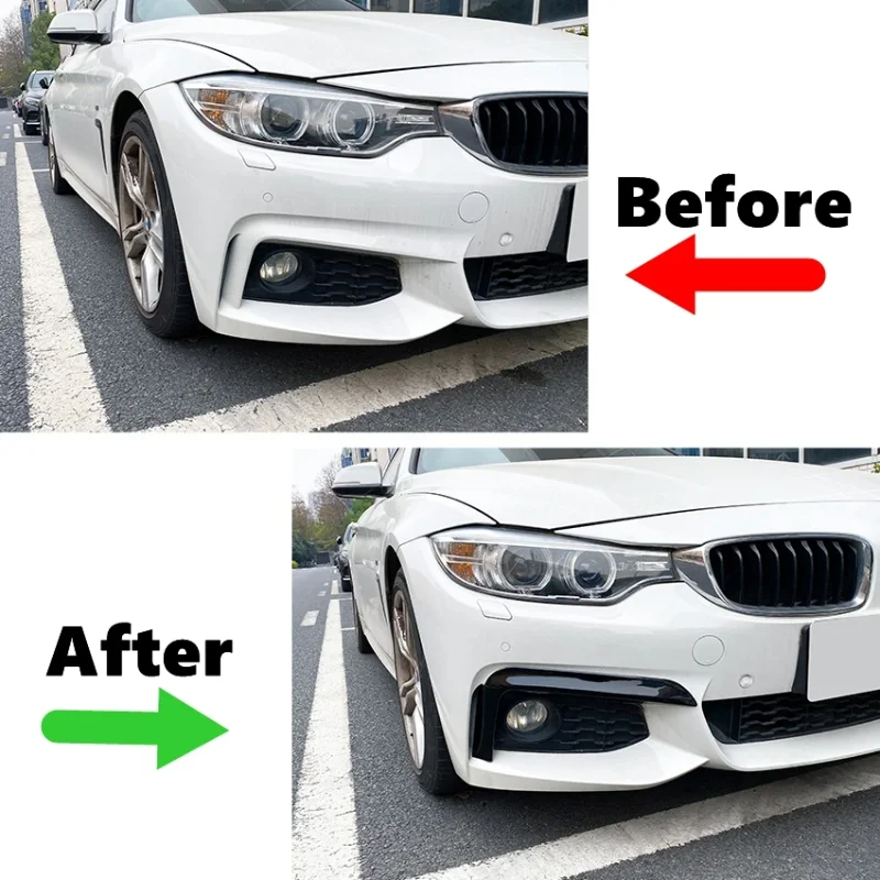 BMW 4 시리즈 F32 F33 F36 420i 428i M-Sport 2014-2020 프론트 범퍼 스포일러 스플리터 에어 벤트 안개등 그릴 트림