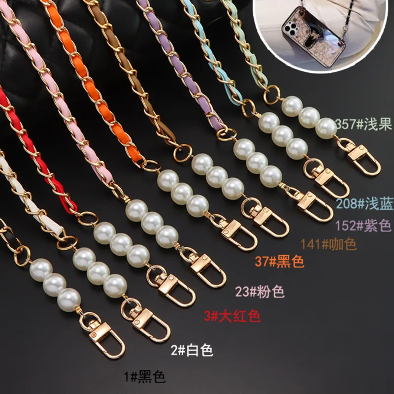 10pcs 120CM Fashion PU Leather Metal Handbag Chain Replaceable Shoulder Bag Straps Crossbody Backpack Belts Accessories