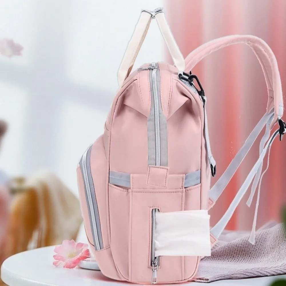 Nylon Mommy Bag Multifunctional Large Capacity Diaper Bag Backpack Insulated Pockets Waterproof Nappy Bagpack Women