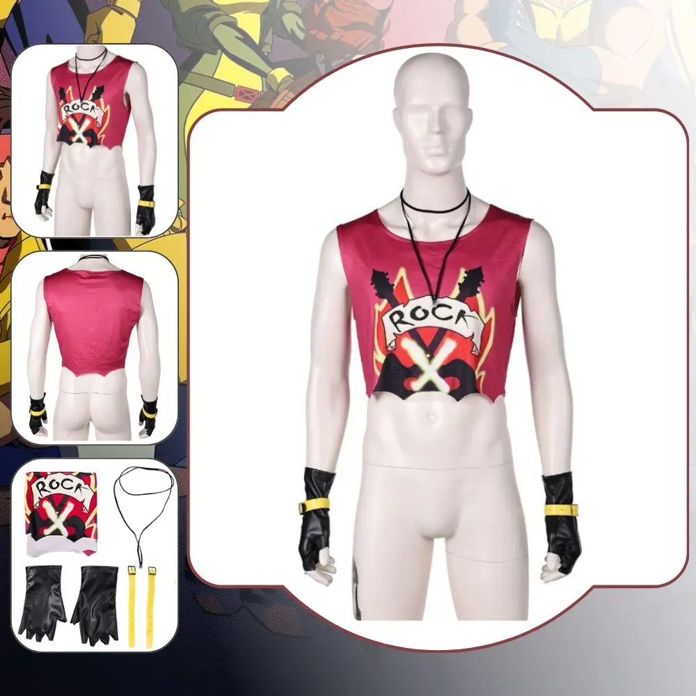 

Gambit Cosplay Fantasia X 97 супер злодейский костюм Маскировка для взрослых мужчин жилет ожерелье перчатки Хэллоуин Карнавал женская одежда