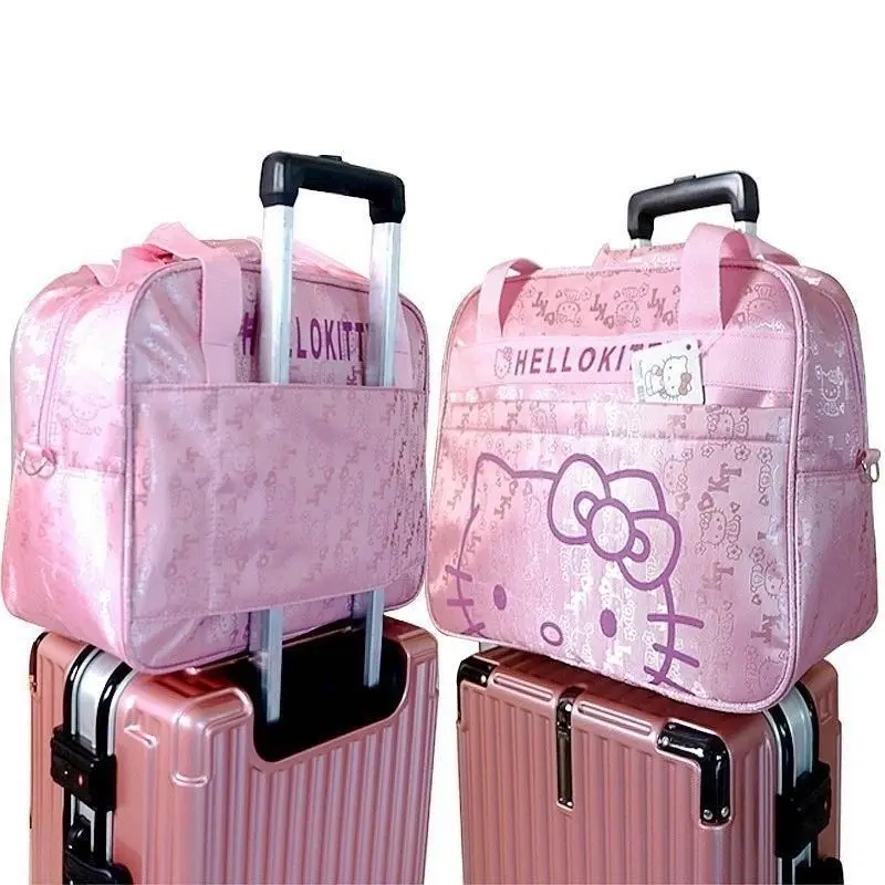 

Hellokitty Travel Bag Kawaii Sanrio Short Duffel Bag Cute Cartoon Travel Bag Hand Bill Shoulder Bag Treasure Maternity Bag