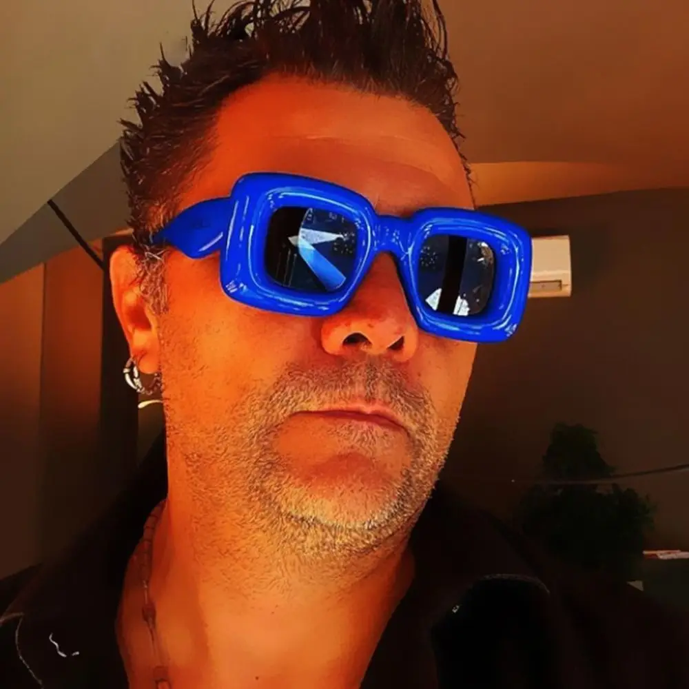 

Квадратные Солнцезащитные очки Y2K в стиле ретро для женщин, уникальные модные солнцезащитные очки красного, желтого цветов с защитой UV400