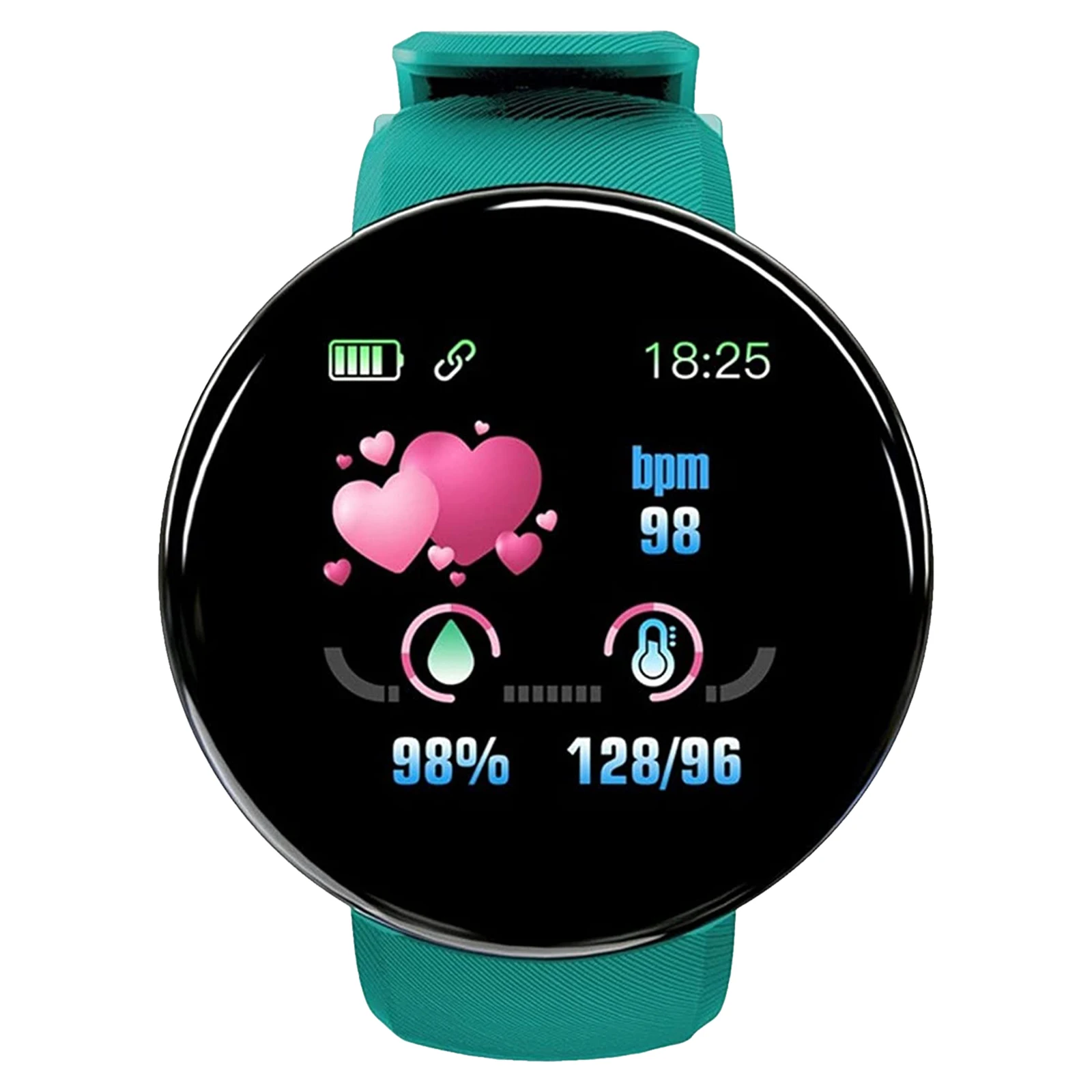 D18s Smart Bracelet Watch 11.44 Inch Fashion Color Screen Electronic Clock Bluetooth Compatible Exerciser Heart Rate Monitor 