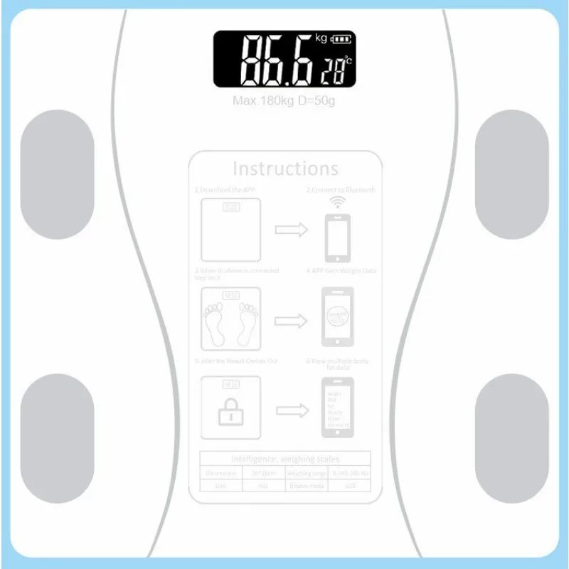 Body fat scale, intelligent Bluetooth weight scale electronic scale household health scale human body scale foreign trade scale 4