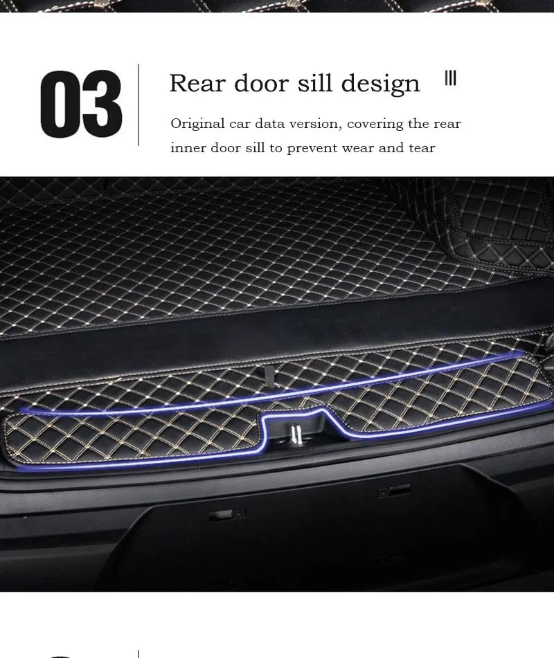Car Trunk Mats For Toyota C-HR CHR IZOA AX10 AX50 2016-2022 Anti-dirty Cover Storage Pad Cargo Liner Carpet Rug Auto Accessories