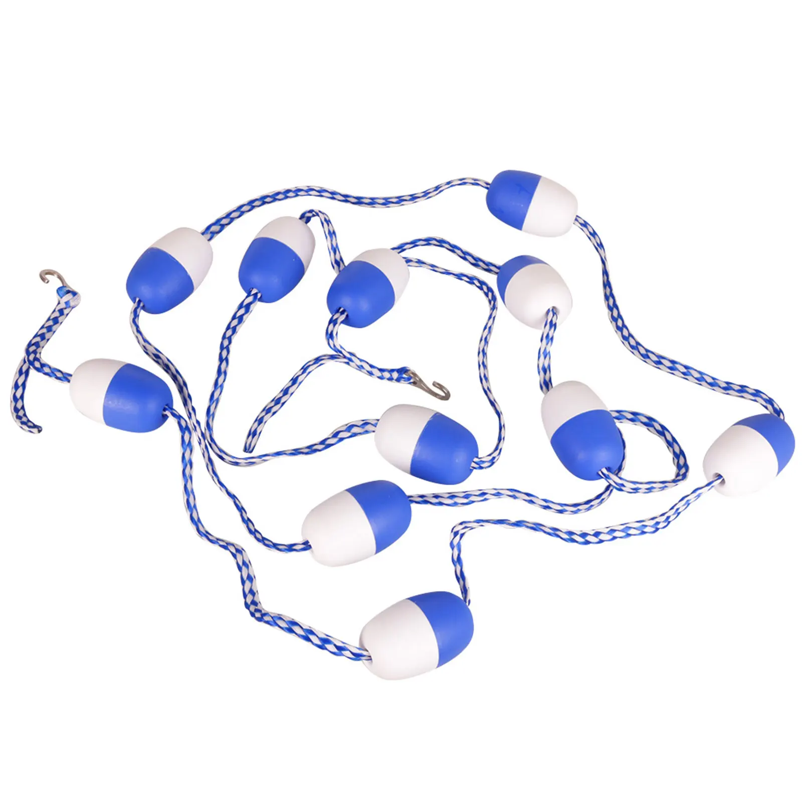 5.5m Swimming Pool Safety Separation Line with 11 Floats & 2 Hooks Swimming Pool Lane Line Rope Accessories