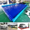 Easy set up Portable water collector Containment Mat inflatable car wash mat 1