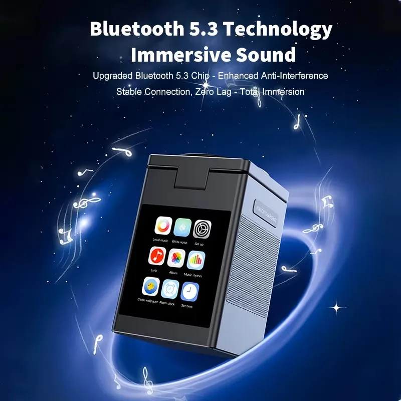 شاشة LED مغناطيسية شاحن لاسلكي حامل سمّاعات بلوتوث...