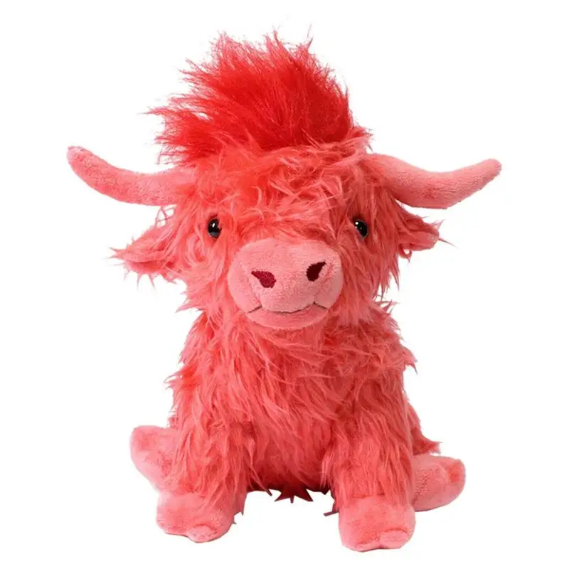 Scottish Highlander Cattle Plush Toy Stuffed Animal Highland Cow Soft Doll Kids Popular Toys Children Christmas Birthday Gifts