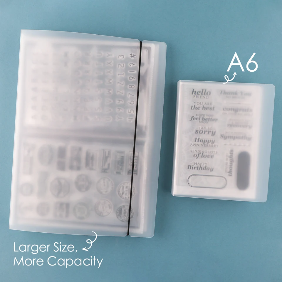 カッティングダイ　クリアスタンプ 大きなクリアスタンプとカッティングダイ収納ブック