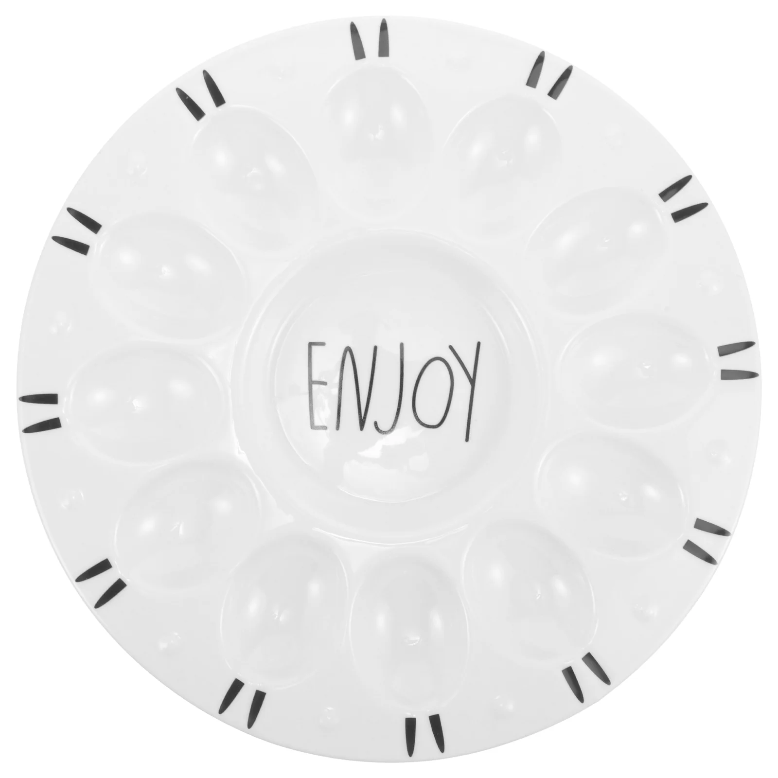 Easter Egg Tray Deviled Dispenser Terrarium Dish Ceramic Griddle Trays for Party Recipes Eggs Platter Container Carriers 6