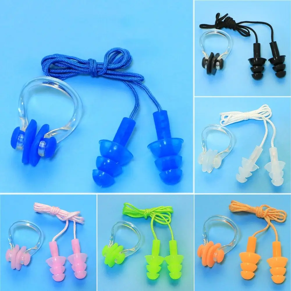 

7 Colors Ear Plugs With Box Prevent Water Soft Silicone Swimming Earplugs Noise Reduction Waterproof Swim Dive Supplies Sleep