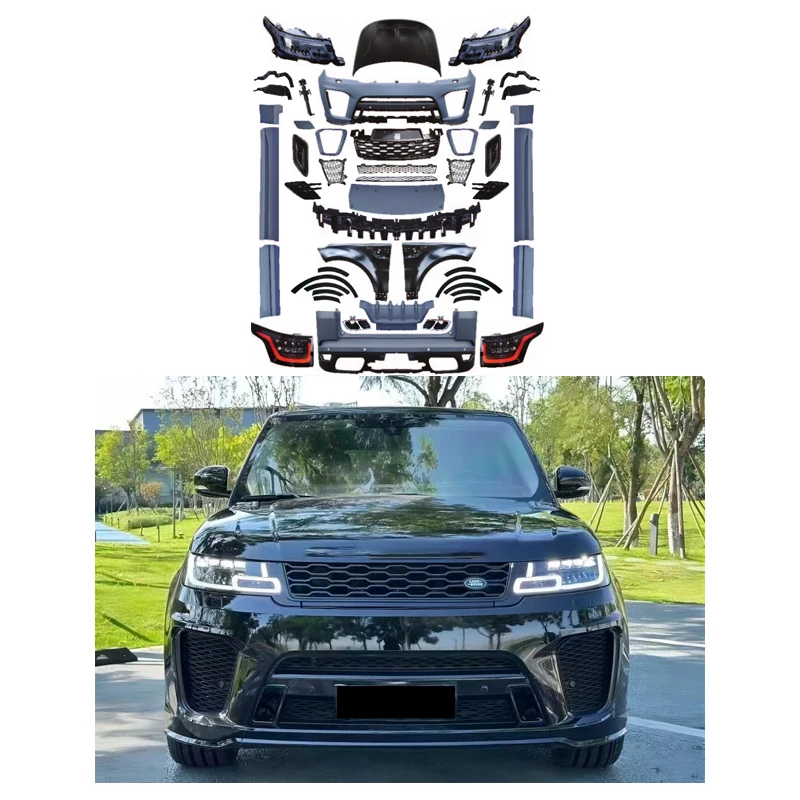 

forHot sale Upgrade Convert SVR model body kit facelift big surround for land Range Rover Sport L494 2014-2017 up to 2018-2022