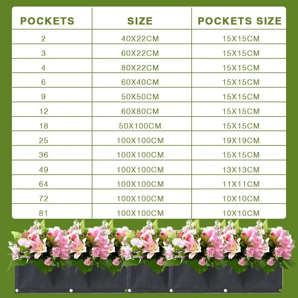 Wall Hanging Plant Grow Bags – Vertical Garden Planter Pockets for Home & Balcony 6