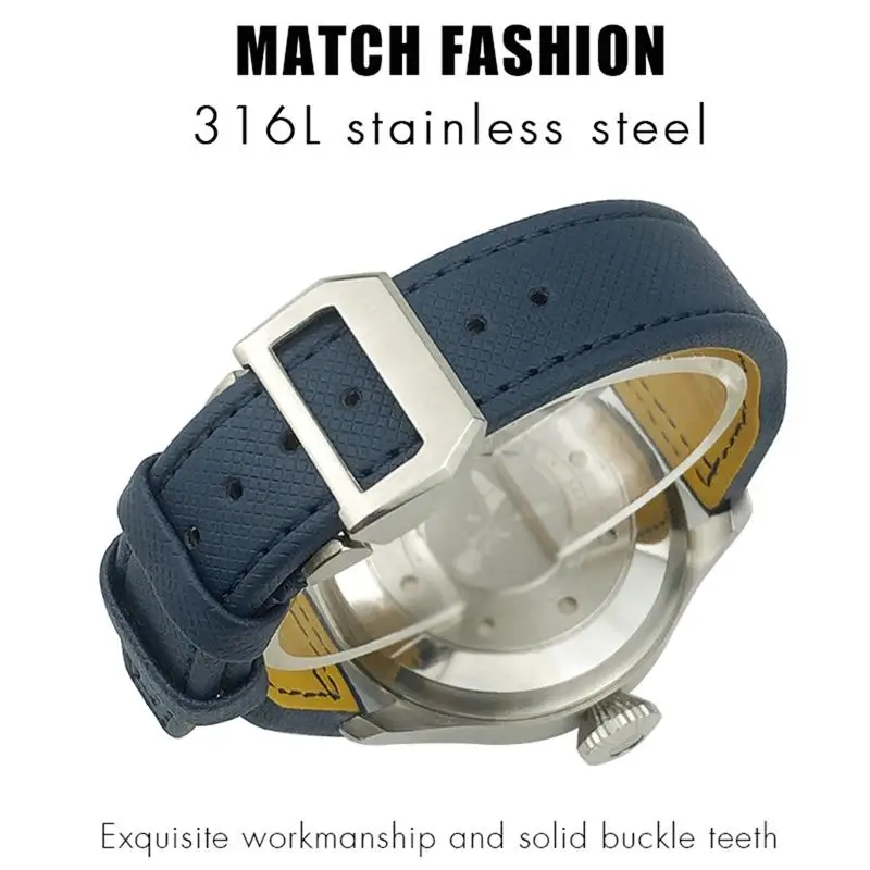 SCHIK For IWC Le Petit Prince Big Pilot IW3777 Black Sport Fiber Canvas Watch Strap 20mm 21mm 22mm Nylon Leather Watchband