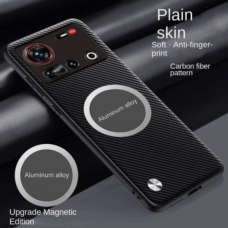 Soft Vegan Leather Magnetic Protective Back Cover Case - Premium Phone Shell