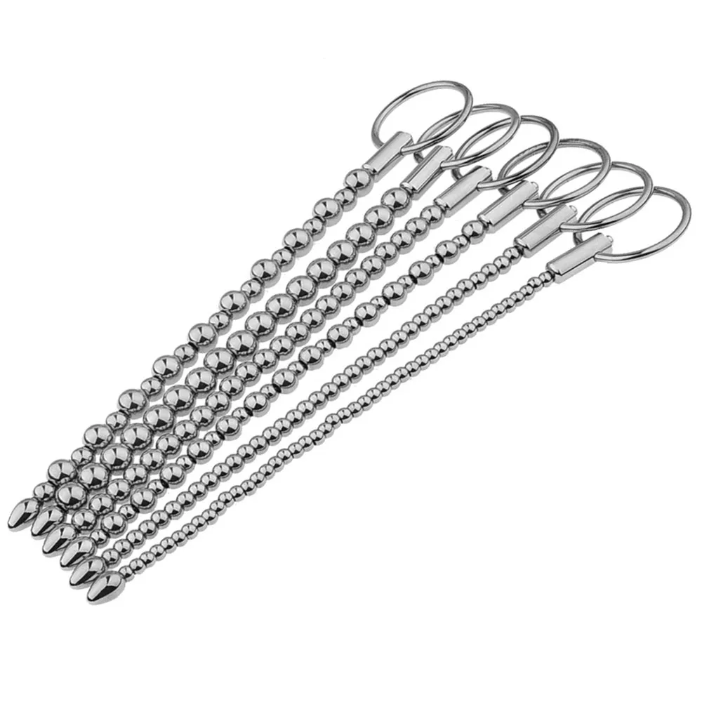 Stainless Steel Urethral Beads Sounding Massager Insert Catheter Penis Plug Urethra Dilator Male Gay Stimulator Sex Toys for Men urethral dilator silicone urethral dilator
