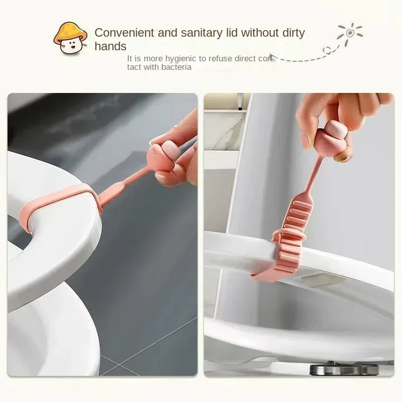 Creative Cute Household Silicone Toilet Lid Lifter 1pc No Dirty Hands Toilet Lid Lifter Seat Bathroom Accessories
