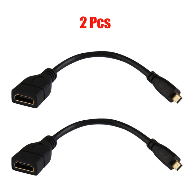 Micro HDMI-Compatible Male D To HDMI-Compatible Female A Jack Adapter Cable Convertor bandwidth for resolution up to 1080p