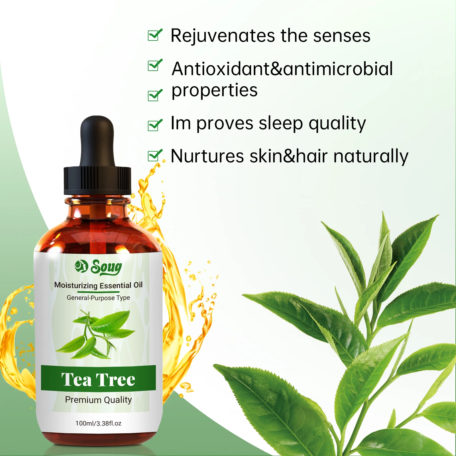 Tea Tree Oil Natural Moisturizing & Skin Repair Essential Oil - 100ML