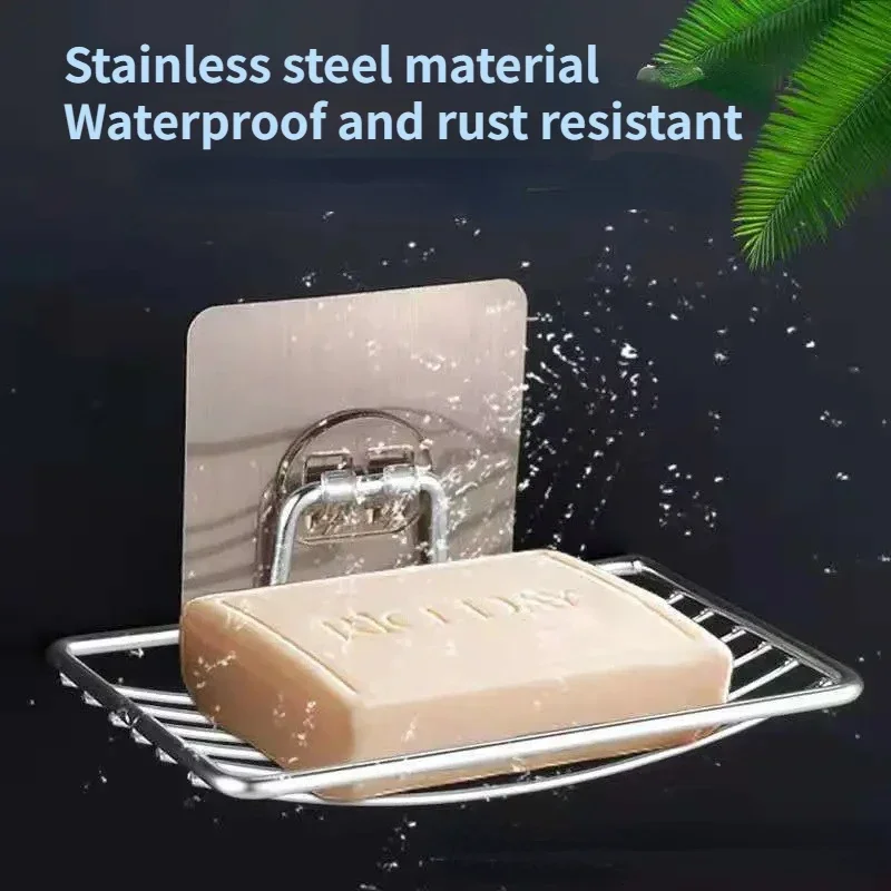 

Новая подставка для мыла из нержавеющей стали, полка для хранения мыла в ванной комнате, контейнер для тарелок, настенный стеллаж для хранения, держатель для мыла