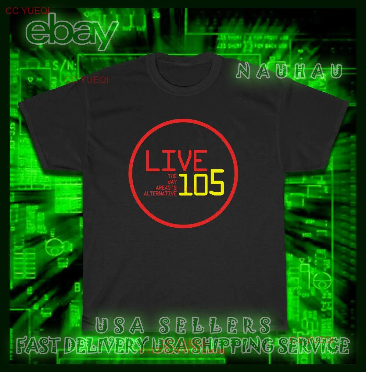 Audacy Live 105 альтернативный KITSFM Мужская футболка Американская футболка