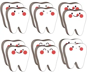 12 Set di foglietti adesivi a forma di dente Blocco note per denti da 2,36 x 3,07 pollici per dentisti Blocco note a tema denti Appiccicoso Divertente arredamento per ufficio