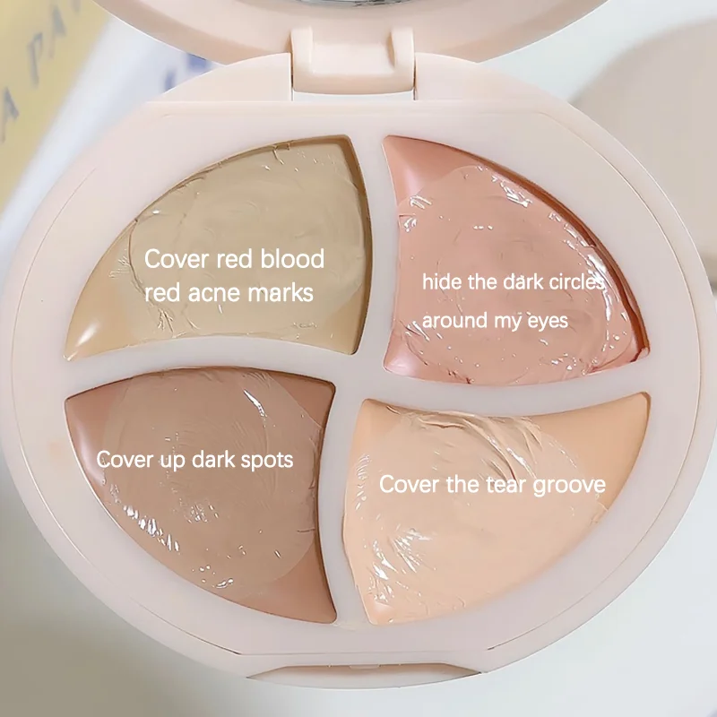 Concealer 4-Color covering dark circles tears wrinkles brightening around eyes full of spirit sponge head concealer liquid concealer waterproof concealer makeup concealer face concealer pen concealer powder concealer palette concealer foundation cream face concealer