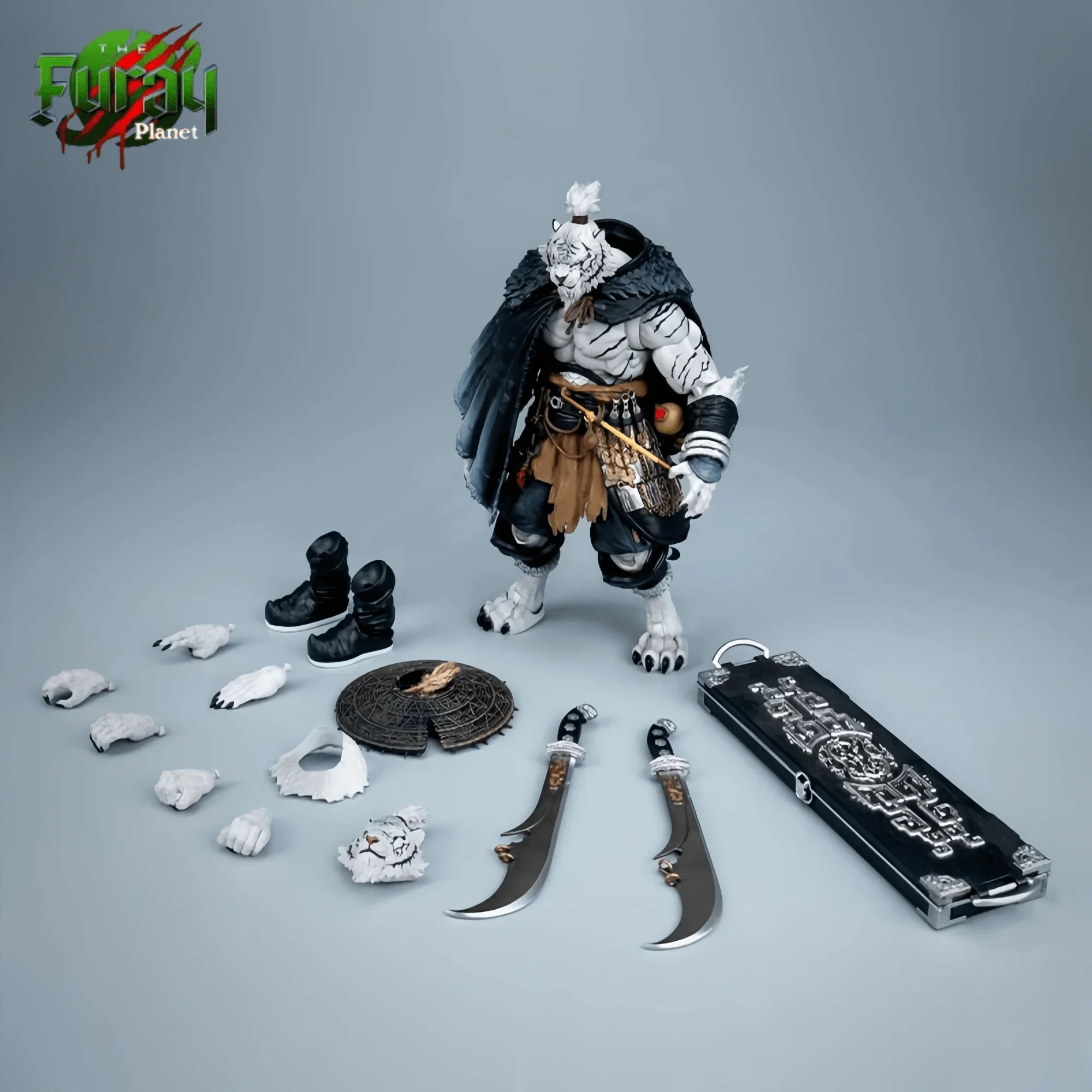 

In Stock Limited Edition Furay Planet Mu-fp003w 1/12 Wilderness Hunter White Tiger Man Hermit Old Man Model Action Figure Toys