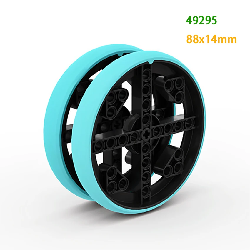 

Technological Tire Wheel DIY Brick Car Truck Building Block 88x14mm Rubber Belt Shaft Tire 1PCS MOC Part Compatible with 49295