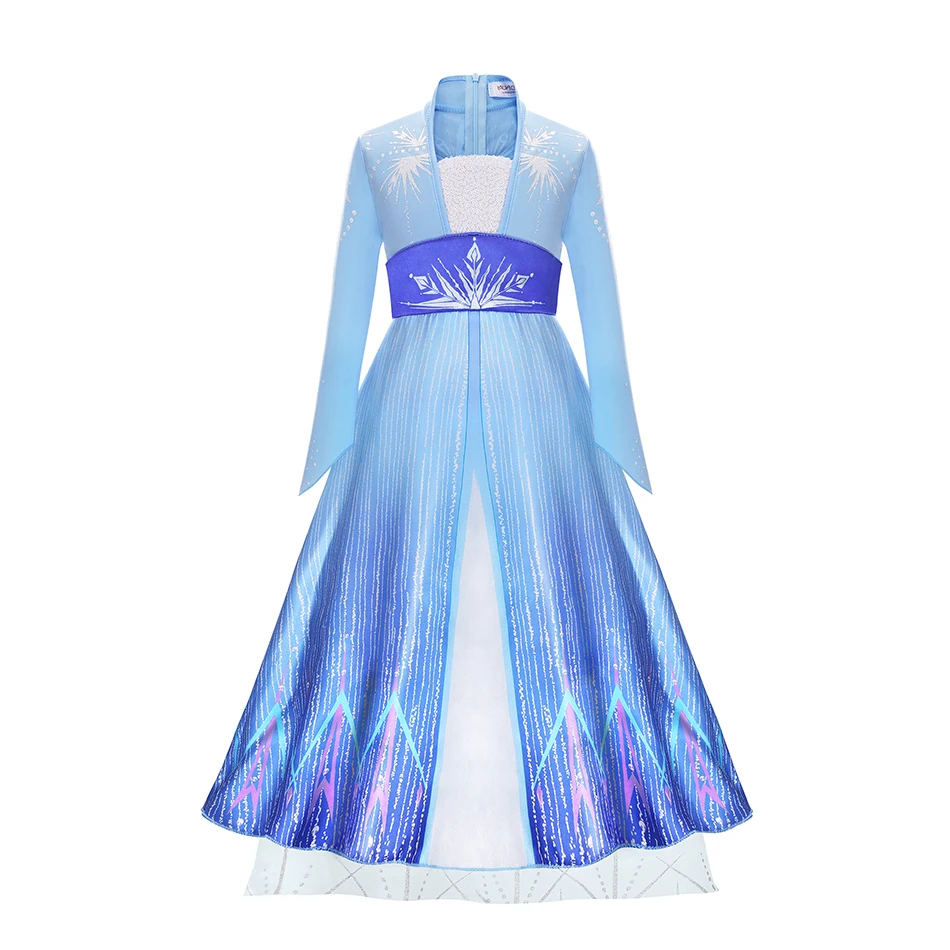 Disney Frozen Anna Elsa Cosplay Costumes for Girls Princess Snow Queen Long Dresses Halloween Party Carnival Clothes Vestido