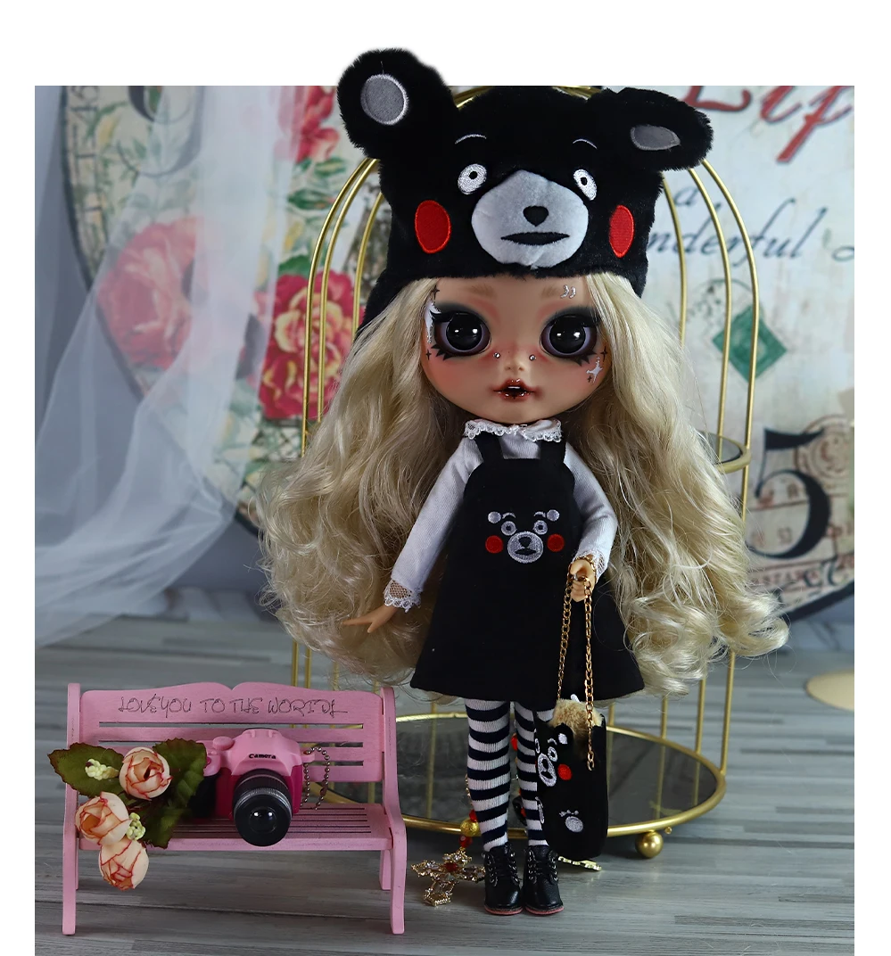 Janet – Premium Custom Neo Blythe Doll with Blonde Hair, Tan Skin & Matte Smiling Face 13
