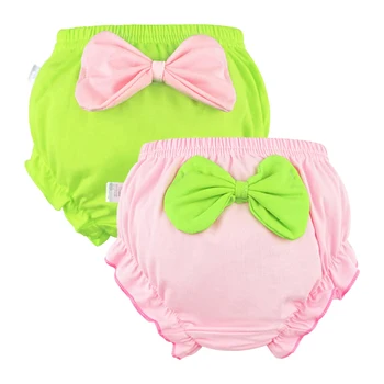 Mutandine estive per bambini 100% cotone neonato carino moda fiocco mutande morbide per 0-2 anni ragazza bambini biancheria intima pantaloncini per bambini 1
