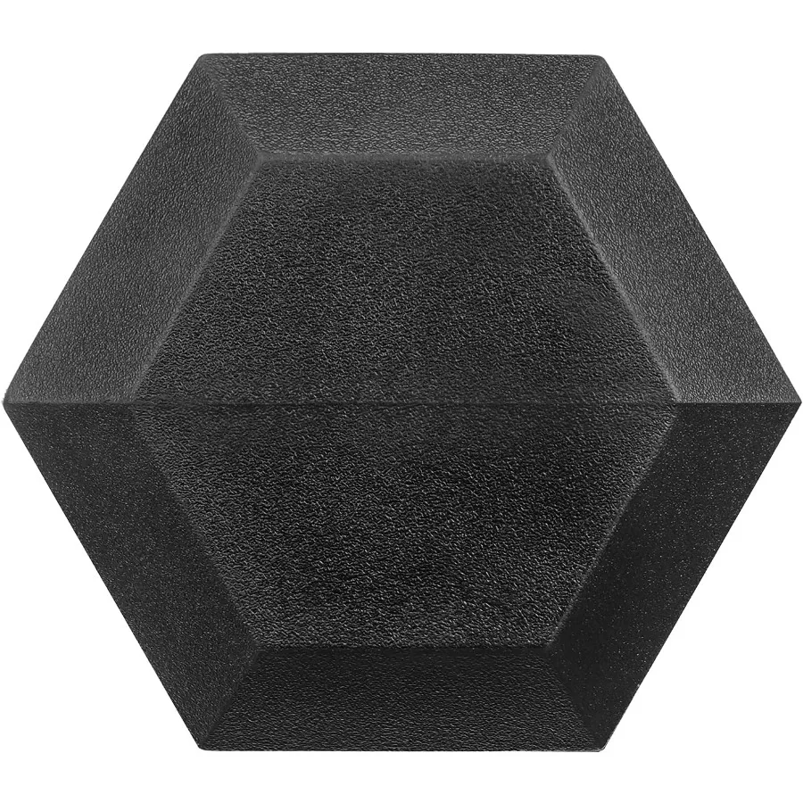 Hex Dumbbells Rubber Coated Cast Iron Hex Black Dumbbell Free Weights for Exercises