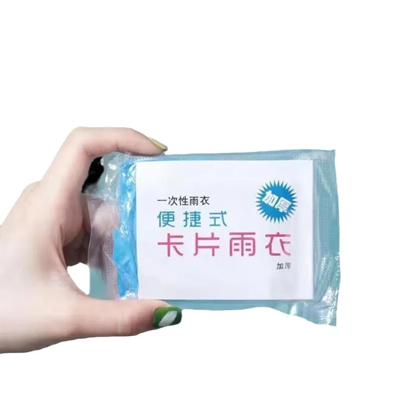 일회용 휴대용 투명 비옷 카드 야외 여행 경치 좋은 곳 레이킹 유니폼 사이즈 성인 및 아동용 비옷